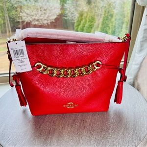 New Red Apple Andy Coach Crossbody Bag.